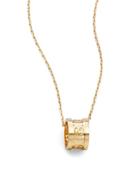 gucci necklace icon in 18k yg|gucci link chain.